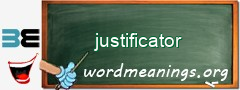 WordMeaning blackboard for justificator